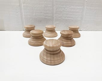 Unfinished Wooden Egg Stand - Egg Display - Sphere Display - Orb Stand - Set of 6