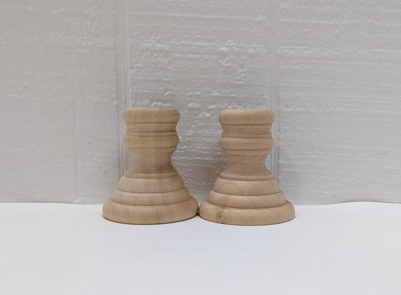 Wood Candlesticks Unfinished 21/4 Inches French Country Etsy