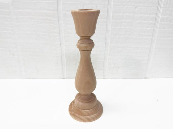 Wooden Candle Holder / Taper Candle Holder - 6-3/4" Tall