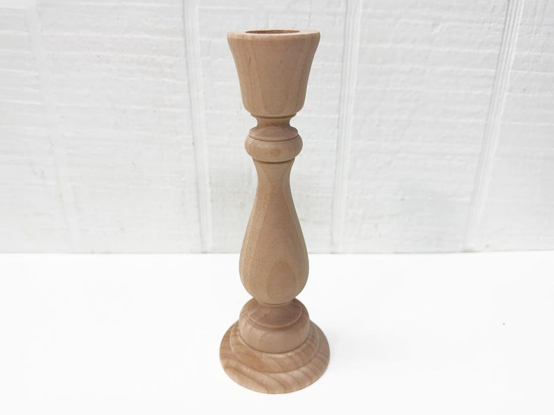 Wooden Candle Holder / Taper Candle Holder - 6-3/4" Tall image 1