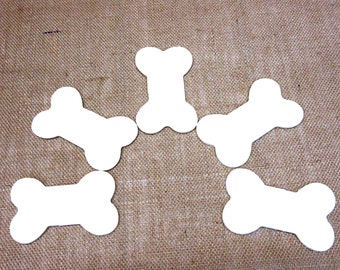 Wooden Dog Bone Large Unfinished Ready To Paint - Lot Of Five - Birch Plywood 1/8 - Laser compatible