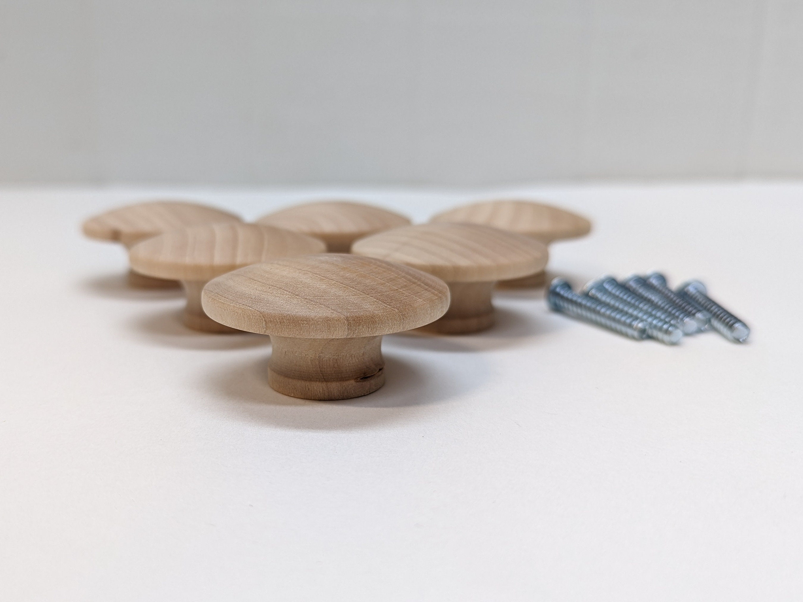 End Grain Wood Knobs / Drawer Pulls 2 Inch Unfinished Etsy