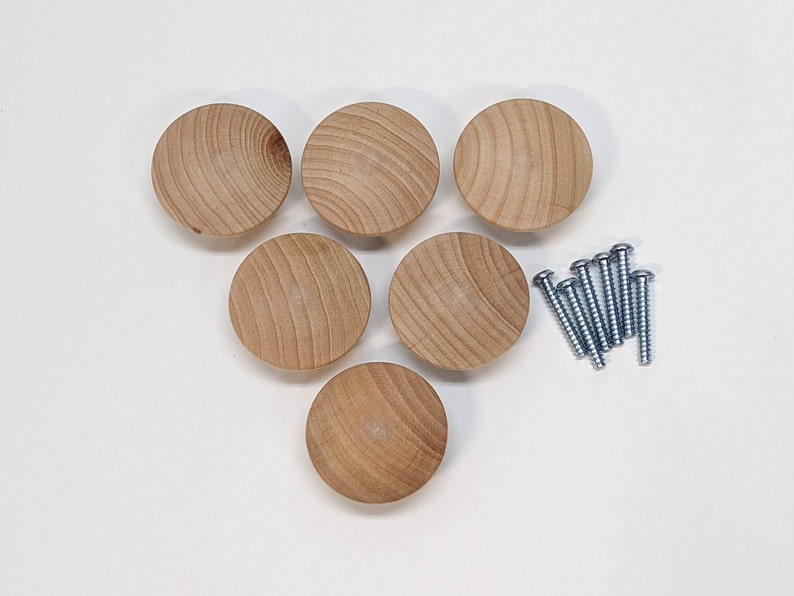 End Grain Wood Knobs / Drawer Pulls 2 Inch Unfinished Etsy