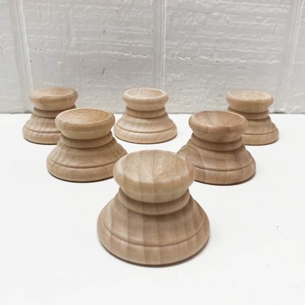 Unfinished Wooden Egg Stand - Egg Display - Sphere Display - Orb Stand - Set of 6