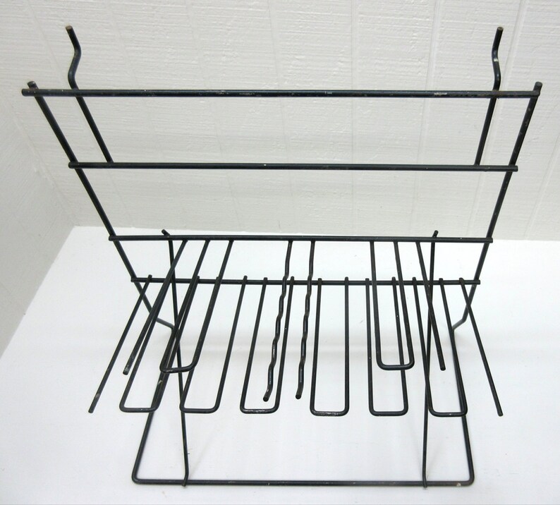 Vintage Metal Display Rack Peg Board Display Rack image 2