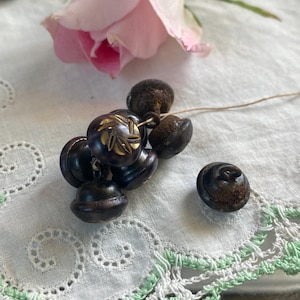 Vintage tiny metal buttons