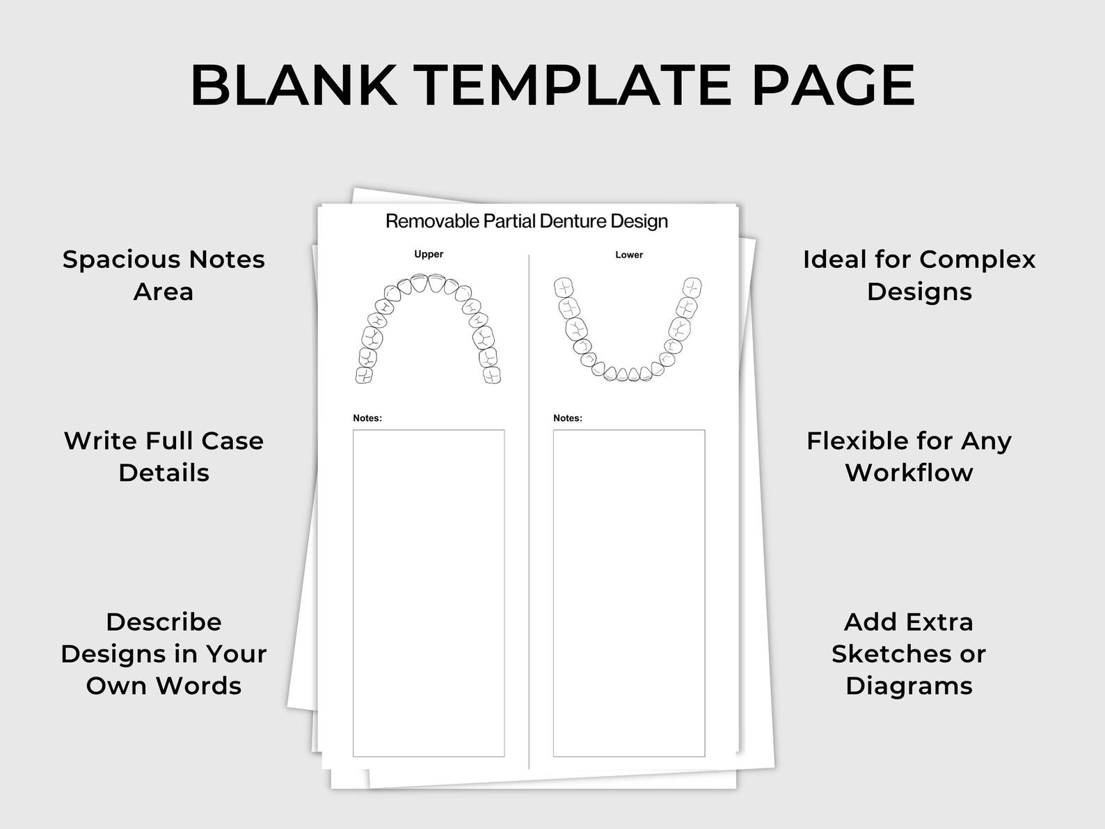 Dental Rpd Examples Removable Partial Denture Design Template: Printable and Digital ...