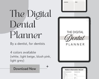 Dental Planner: Hyperlinked GoodNotes iPad Template, Includes Billing + Inventory Tracker (PDF Download)