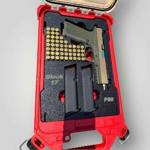 Custom Glock Pistol Insert for Milwaukee Packout (48-22-8436) - Holds 1 Handguns, 1 Magazine, & 50 rounds