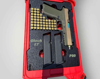 Inserto personalizado para pistola Glock para Milwaukee Packout (48-22-8436) - Capacidad para 1 pistola, 1 cargador y 50 cartuchos.