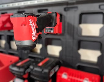 Mount for Milwaukee M18 Power Tools | Packout Wall & Organizer Box Compatible | Battery Slot Slide Mount