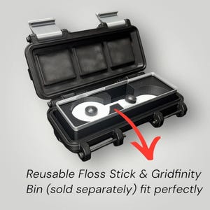 Rugged Gridfinity-compatible Travel Case | Personalized Text Lid image 3