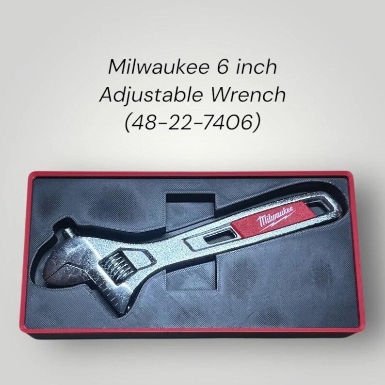 Organizador de caja de herramientas para llave inglesa ajustable Milwaukee de 6" (48-22-7406) / Bandeja modular Gridfinity imagen 3