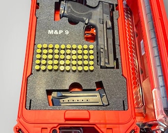 Custom Smith & Wesson Pistol Insert for Milwaukee Packout (48-22-8436) - Holds 1 Handgun, 1 Magazine,  50 rounds