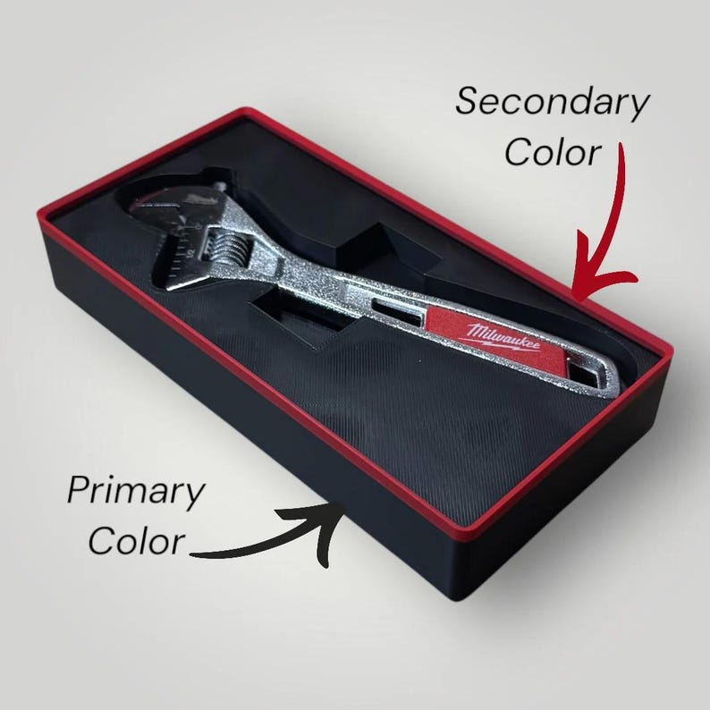 Organizador de caja de herramientas para llave inglesa ajustable Milwaukee de 6" (48-22-7406) / Bandeja modular Gridfinity imagen 4