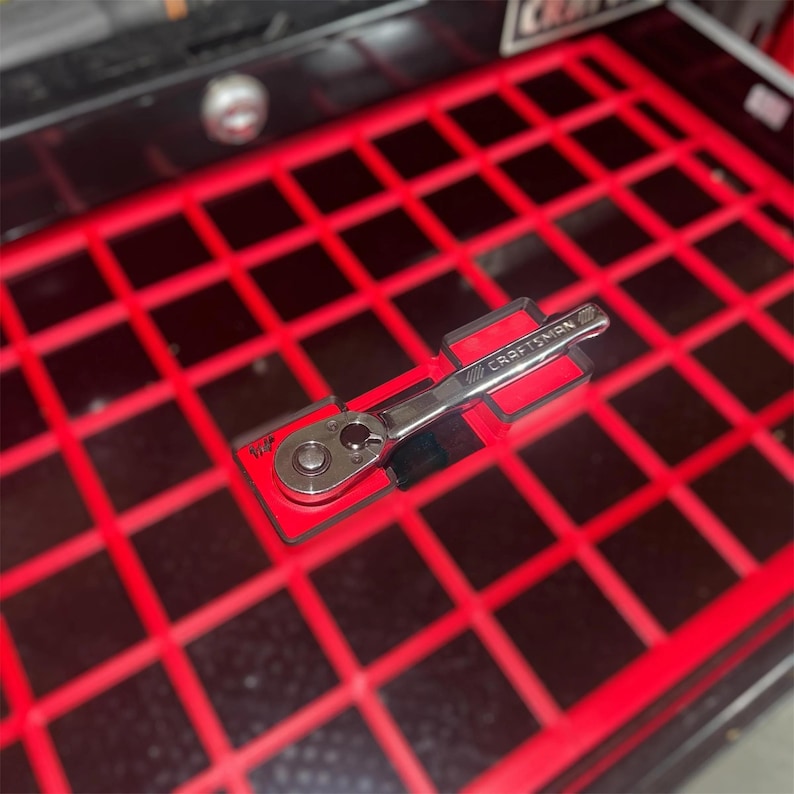 Modular Oranizer for 1/4” Drive Ratchet | Gridfinity Compatible Tool Drawer Insert | Two-tone Color bild 3