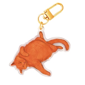 SATTCHI バッグチャーム・キーチェーン Orange Cat Turkey Charm Orange Tabby Cat Keychain – Cat Lady Alley