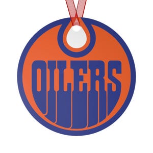 Oilers Christmas Ornaments, Double Sided, NHL Christmas, Unique Decorations, Personalized Gifts, Holiday Keepsakes