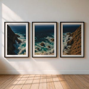 Surf Poster Set of 3 Photos – Surf Photography Wall Art, Surf Wall Poster, Surfing Print, Beachy Wall Art, Beach House Decor