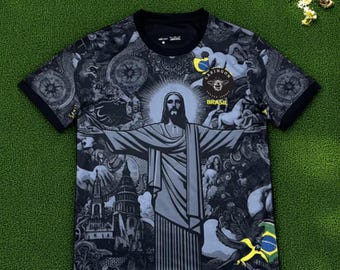 Maglia da calcio personalizzata Brasile 2025 edizione speciale "Jesus"