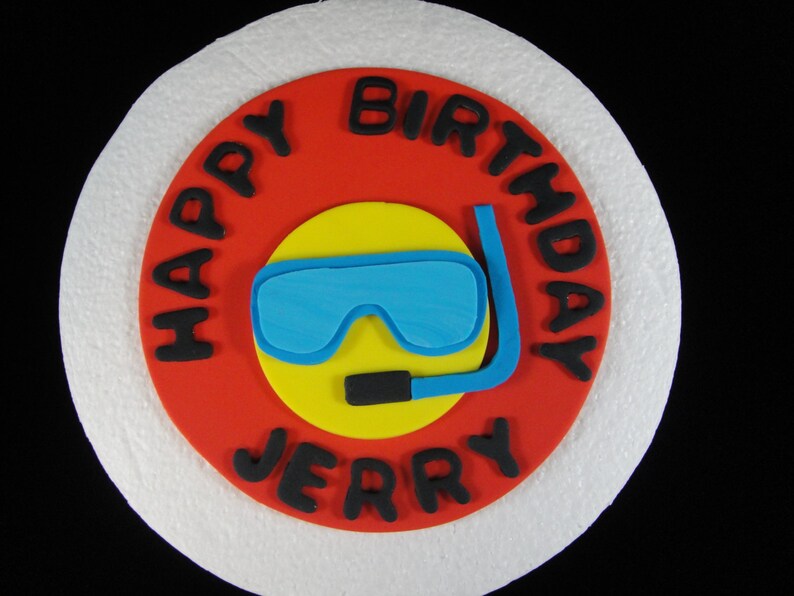 Edible Snorkeling Emoji Cake Topper Emojis Kids Parties Etsy