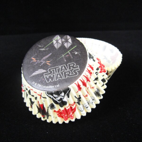 Cream Star Wars Cupcake Liners, Baking Cups, Star Wars Party, Muffin Cups, Cupcake Cups, Muffin Papers - Quantity 25