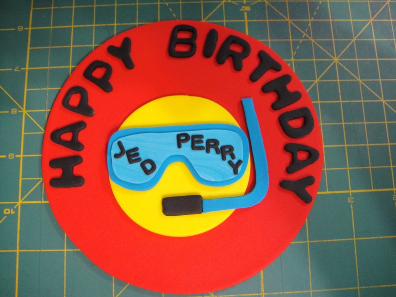 Edible Snorkeling Emoji Cake Topper Emojis Kids Parties Etsy