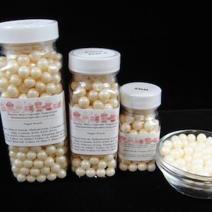 8MM Ivory Edible Pearls - Confectionery House