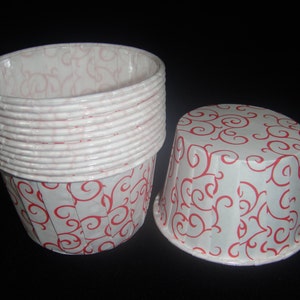 Red Swirl Baking/candy Cups, Portion Cups, Nut Cups, Ice Cream Cups ...