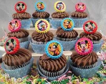 Mickey Mouse Club Cupcake Rings, Party Favor, Cupcake Rings, Favor Rings, Party Favors, Cake Pop Rings, Kids Parties, Mickey Mouse Party