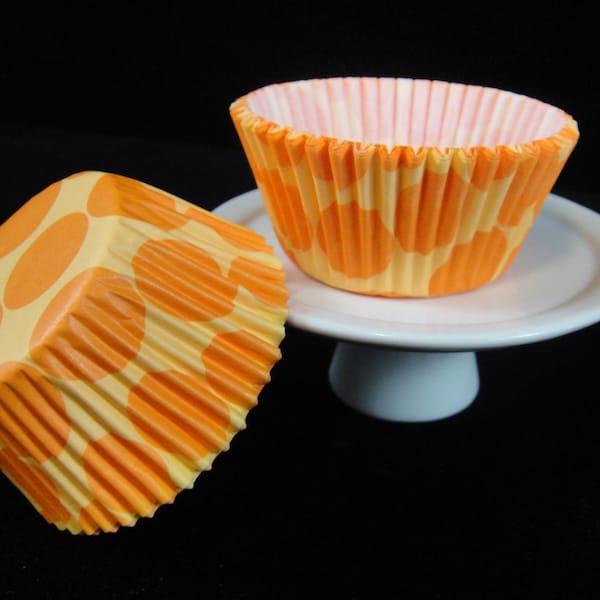 Orange Cupcake Liner Etsy