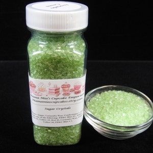 Avocado Green Course Sanding Sugar, Cocktail Sugar, Sanding Sugar, Cupcake Sprinkles, Cake Pop Sprinkles, Cookie Decorations - 4 oz Jar