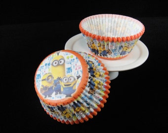 Minion Cupcake Liners,  Baking Cups, Muffin Papers, Minions Party, Muffin Cups, Cupcake Cups - Quantity 25