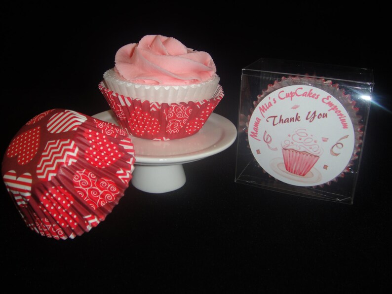 Burgundy Heart Valentines Cupcake Liners, Cupcake Liners, Baking Cups, Muffin Cups, Valentines Cupcakes, Heart Cupcake Liners, QTY 25 image 2