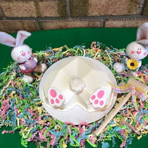 Breakable Easter Bunny Butt Heart, Easter Breakable, Chocolate Breakable, Easter Gift, Easter Lamb, Basket Filler - READY TO SHIP