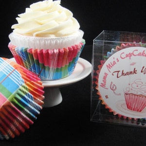 Bright Multi Plaid Cupcake Liners