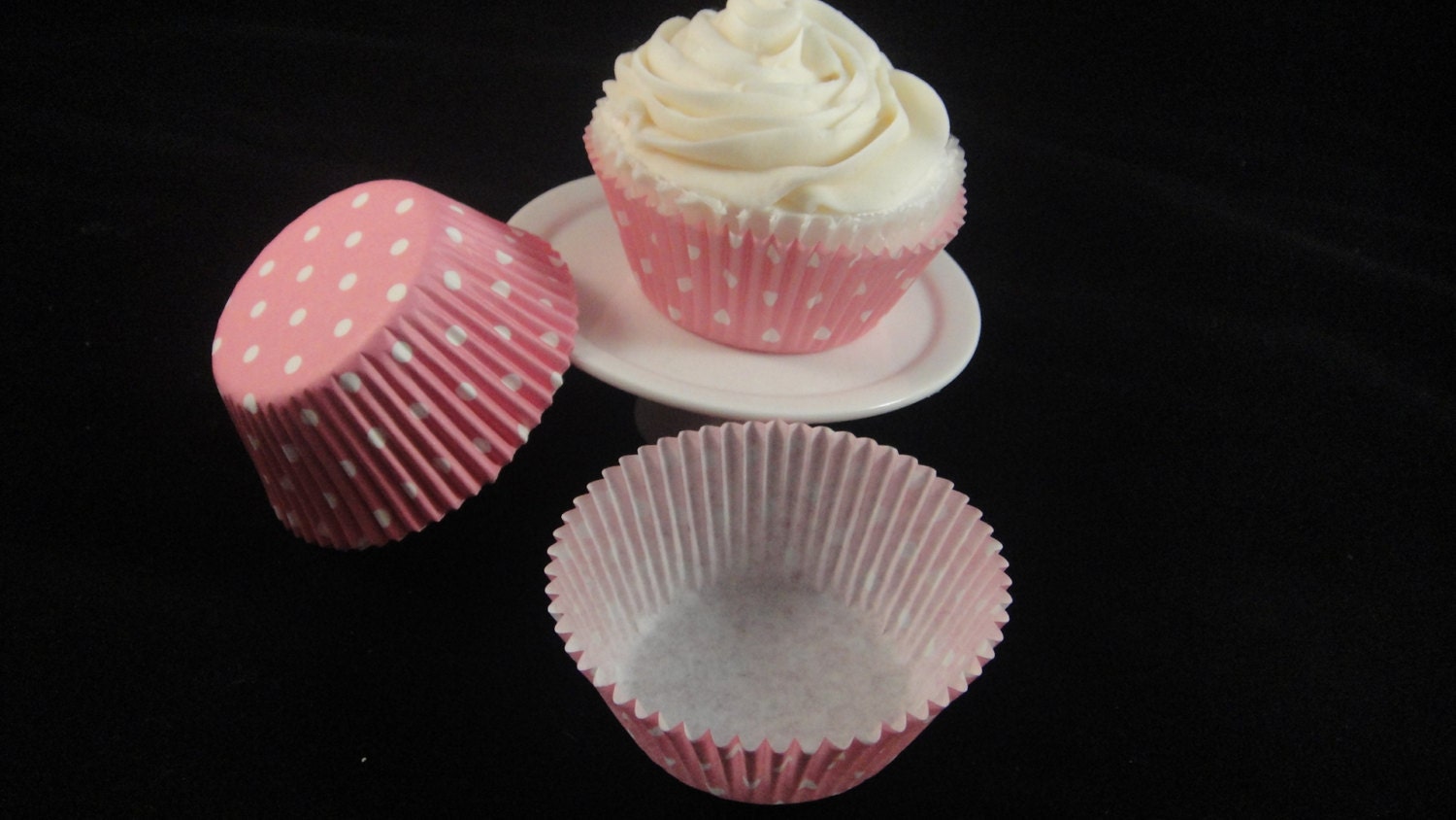 Baby Pink With White Polka Dots Cupcake Liners Etsy