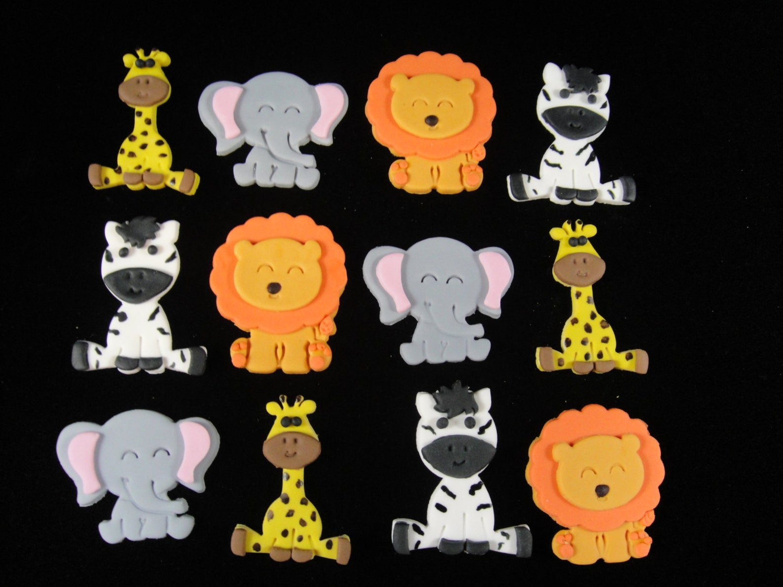 Edible Baby Safari Animal Cupcake Toppers Safari Party Baby Etsy