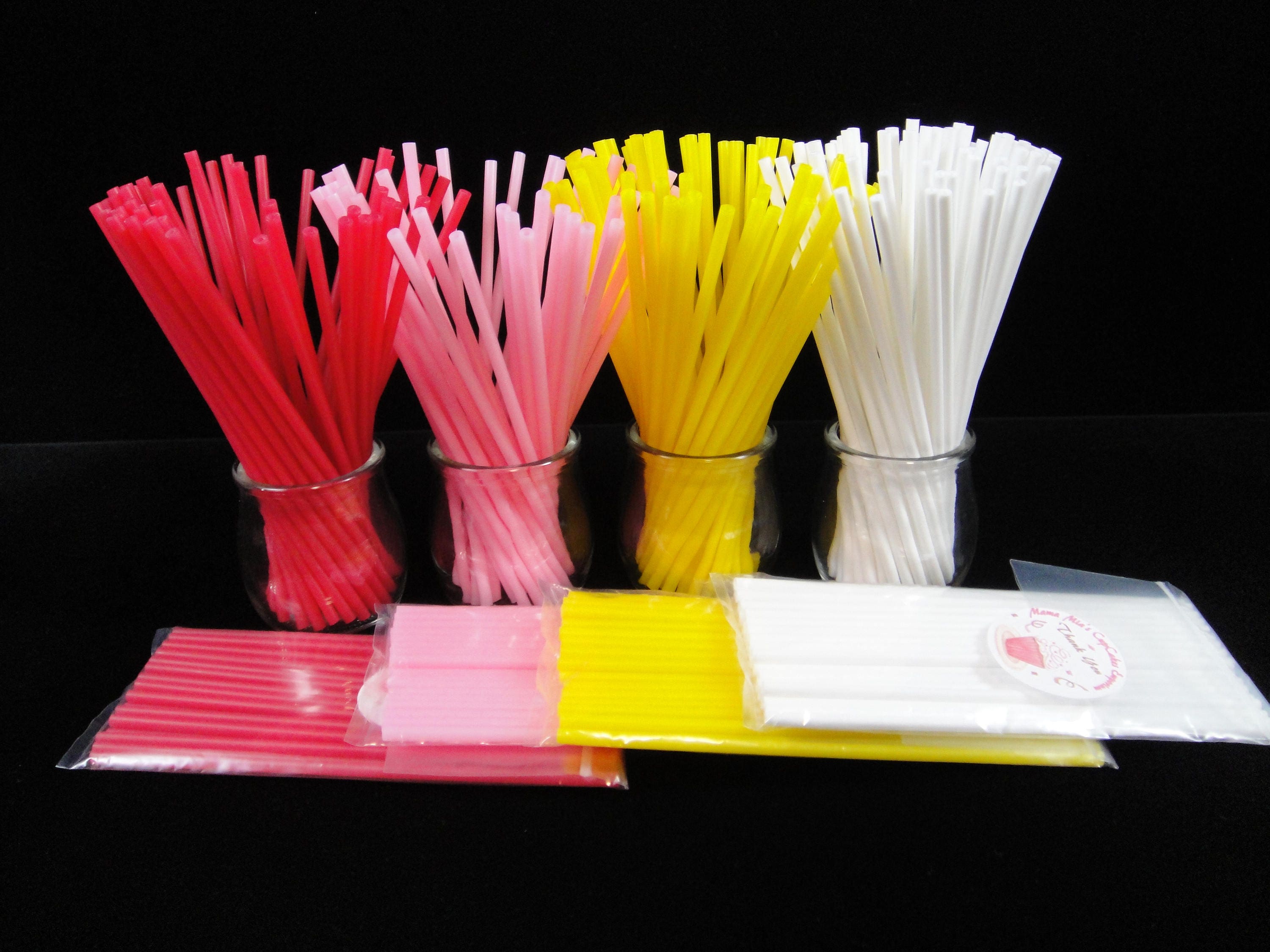 Cakesicle Sticks Clear Acrylic, Reusable Popsicle Sticks, Lollipop Sticks, Cake  Pops, Glitter, Mirror, White, Red, Black, Green, Yellow 