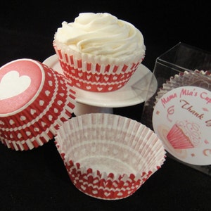 Heart Bottom Valentines Cupcake Liners