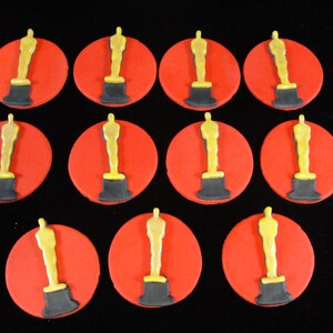 Edible Oscar Statues, Fondant Cupcake Toppers, Movie Party Theme ...