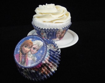 Frozen Cupcake Liners, Baking Cups, Muffin Papers, Frozen Party, Muffin Cups, Cupcake Cups - Qty 25