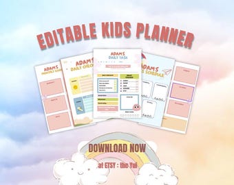 Agenda modifiable pour enfants