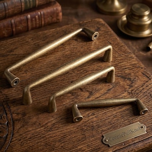Antique Brass Drawer Pulls: Retro Kitchen Cabinet Handles , Champagne Gold Knobs Handle