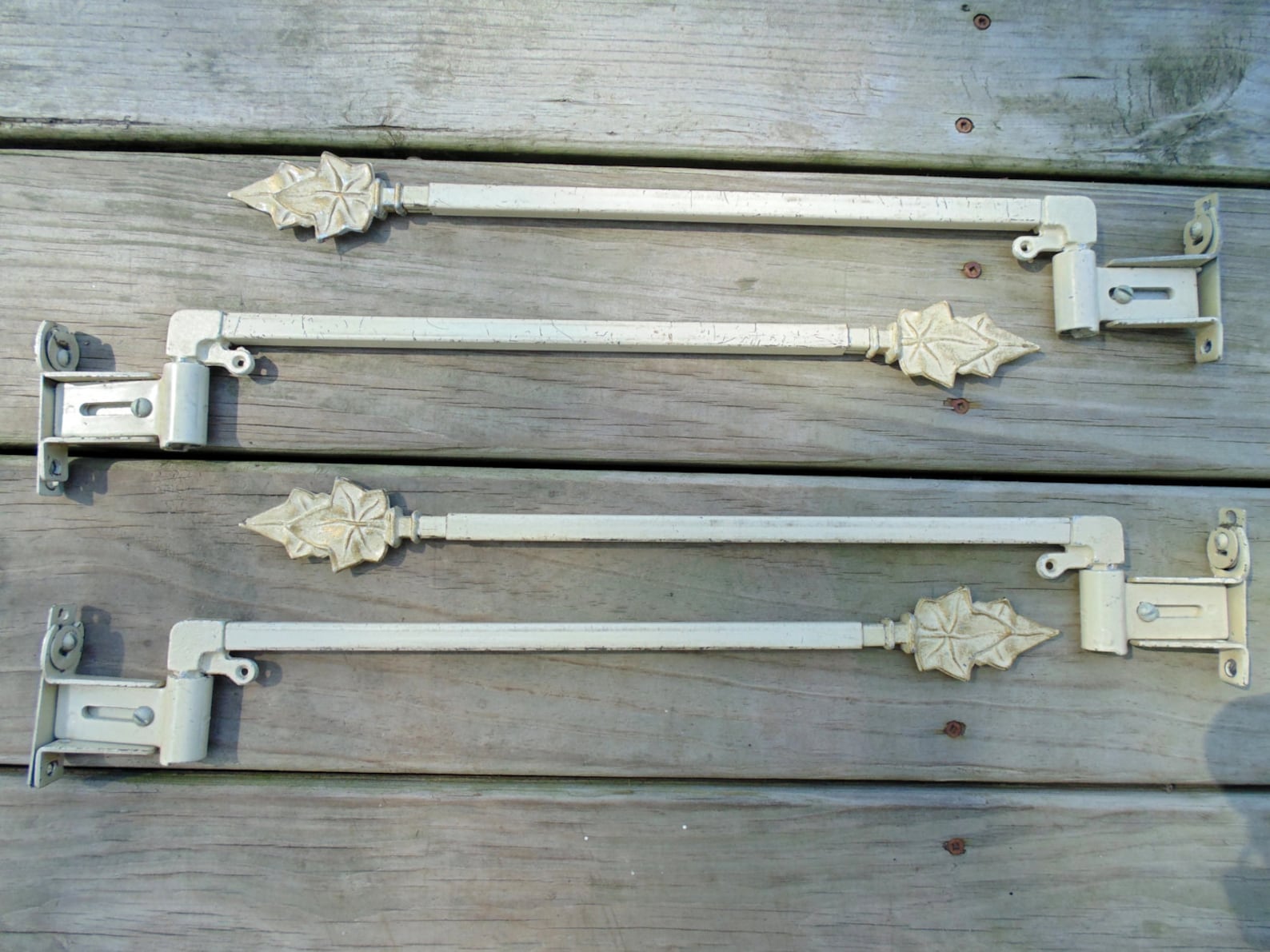 Swing Away CURTAIN RODS 2 pair with wall brackets VICTORIAN Etsy
