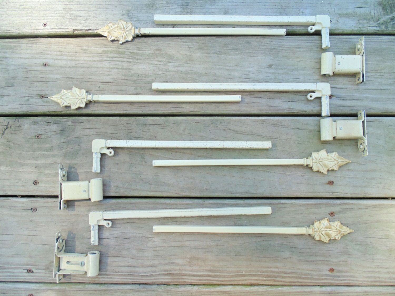 Swing Away CURTAIN RODS 2 pair with wall brackets VICTORIAN Etsy