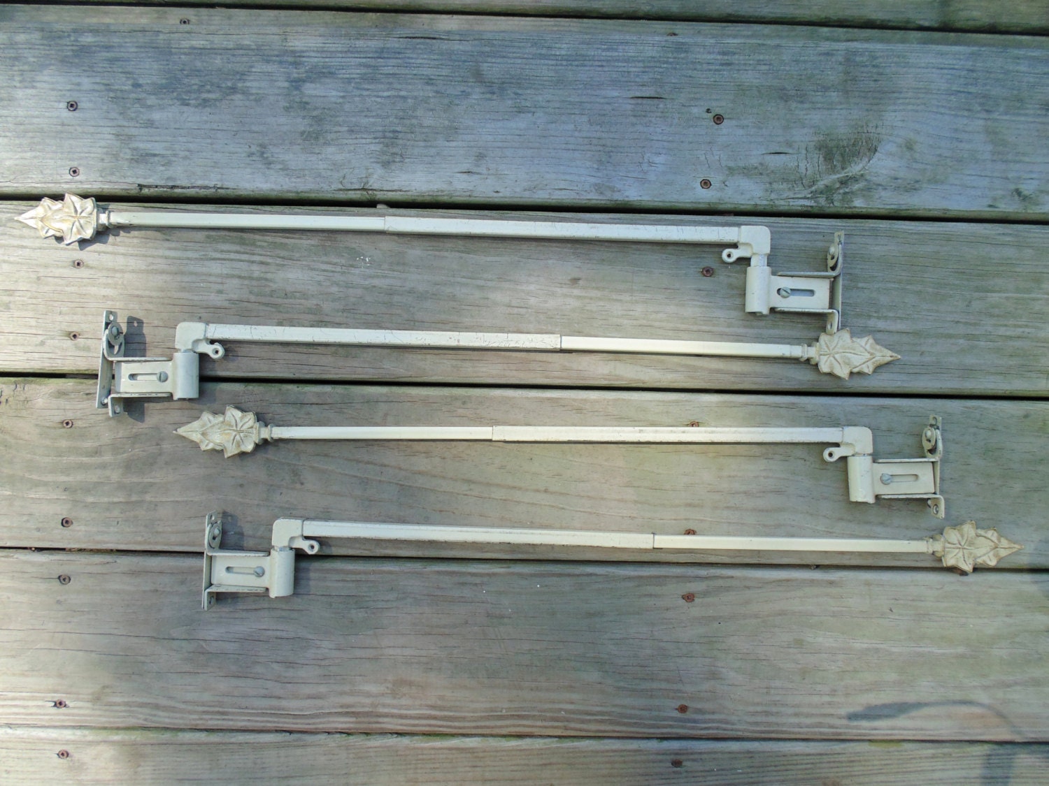 Swing Away CURTAIN RODS 2 pair with wall brackets VICTORIAN Etsy
