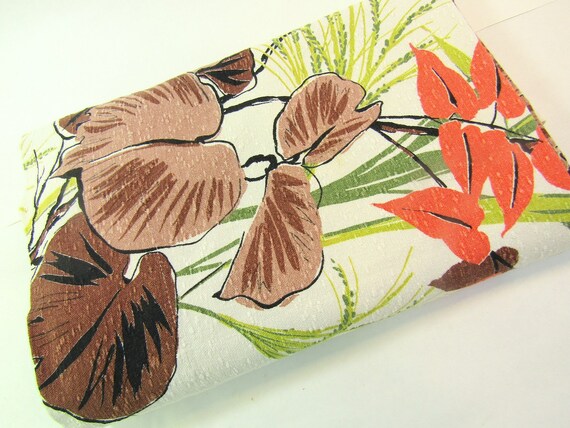 Authentic Barkcloth Drapery Panel 27 X 98 Vintage Etsy