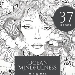 Ocean Mindfulness Coloring Pages Printable PDF Relaxing Sea Life Art for Kids and Adults Instant Download