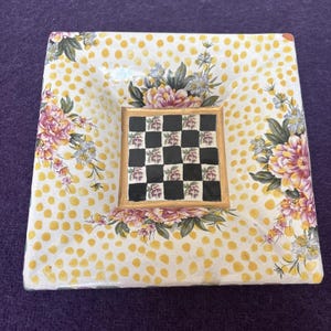 Vintage MacKenzie Childs Ceramic Dish – Torquay Kelp Urchin Pattern, Hand-Painted Pottery